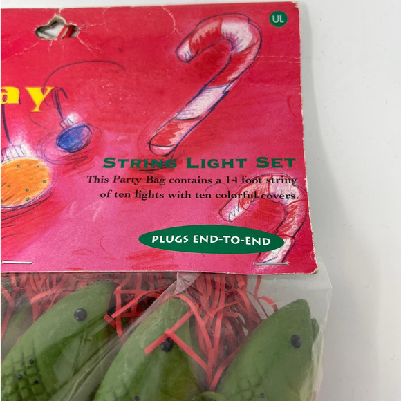 Vintage 1996 Primal Lite Mess-O-Trout Light Set 10 Trout Patio Lights Holiday - Picture 4 of 5